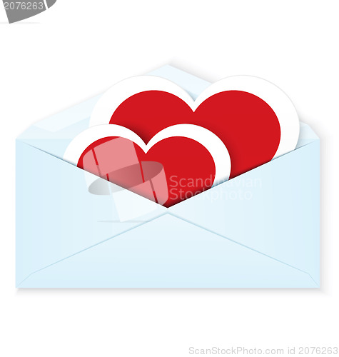 Image of Heart stickers envelope 