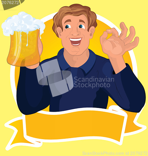 Image of Man with beer ribbon 