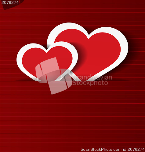 Image of Paper hearts in pocket 