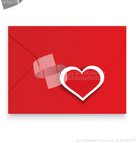 Image of Heart stickers red envelope 