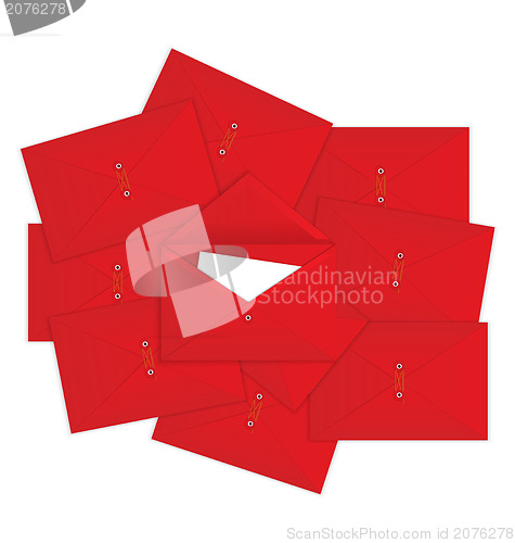 Image of Red envelope on top 