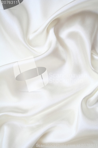 Image of Smooth elegant white silk as background