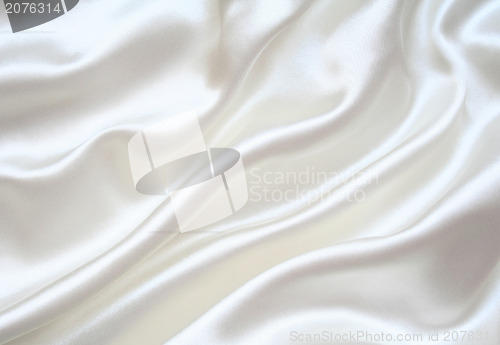 Image of Smooth elegant white silk as background