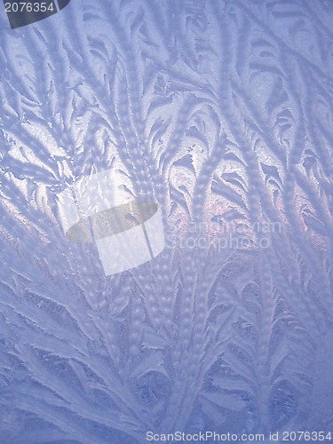 Image of Ice natural pattern on glass