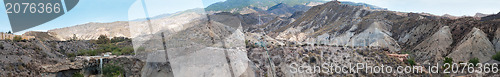 Image of Panoramic scenic desert landscape in Tabernas