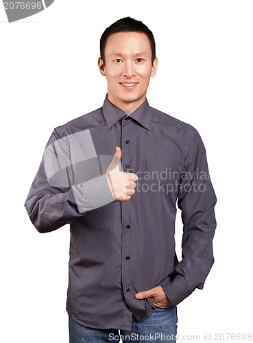 Image of Business Man Shows Well Done