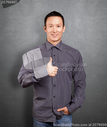 Image of Business Man Shows Well Done