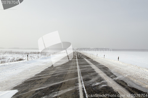 Image of Snowing Road