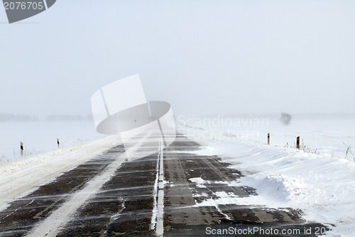 Image of Snowing Road