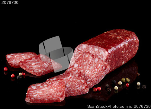 Image of salami sausages