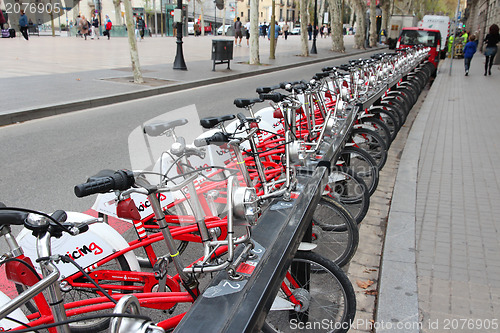 Image of Barcelona city bikes