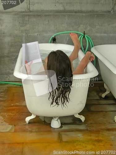 Image of Woman Bathing