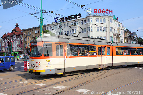 Image of City tram in Poznan