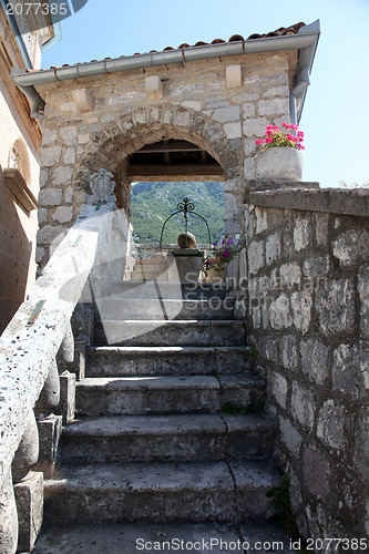 Image of Fragment of Our Lady of the Rock church in Perast, Montenegro