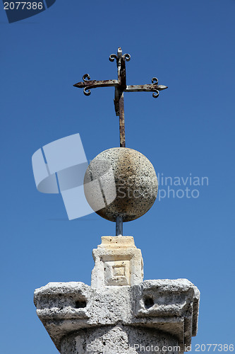 Image of Cross, Fragment of Our Lady of the Rock church in Perast, Montenegro