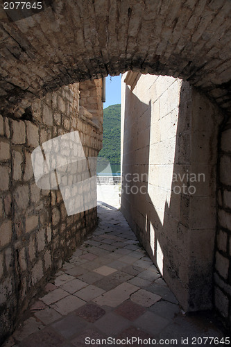 Image of Fragment of Our Lady of the Rock church in Perast, Montenegro