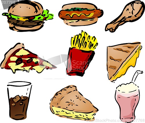 Image of Fast food icons