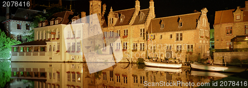 Image of canal at night in bruges