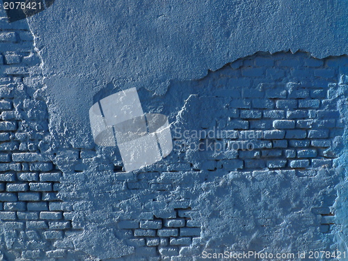 Image of blue bricks wall