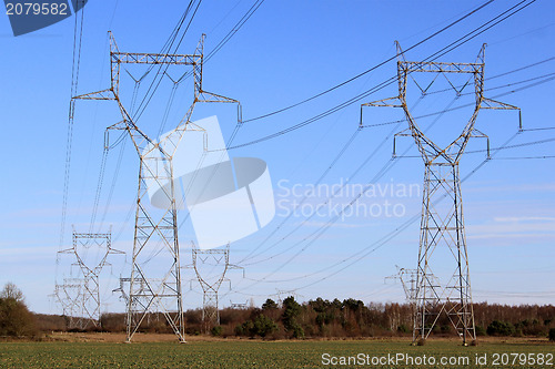 Image of electric pylons