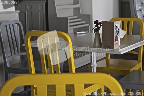 Image of yellow grey cafe