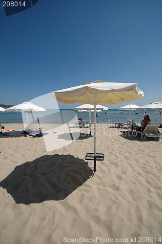 Image of Umbrellas and beach