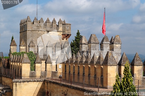 Image of Tower of Almodovar Del Rio medieval castle in Spain