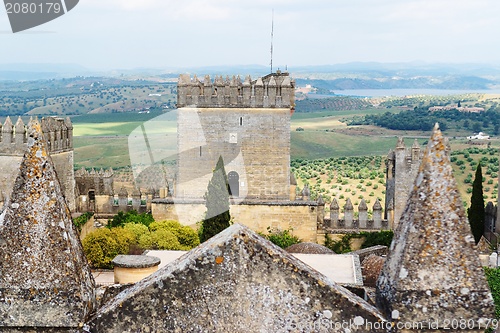 Image of Tower of Almodovar Del Rio medieval castle in Spain