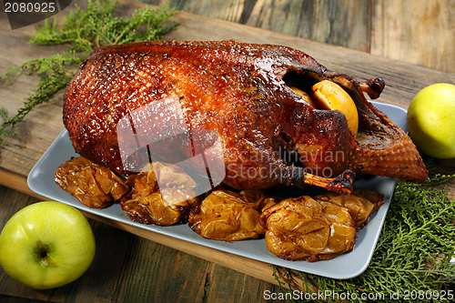 Image of Duck in honey-mustard glaze.