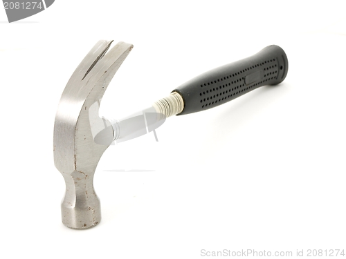 Image of Steel hammer towards white