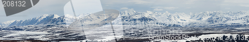 Image of South view at Rainbow Ridge area in Alaska Range