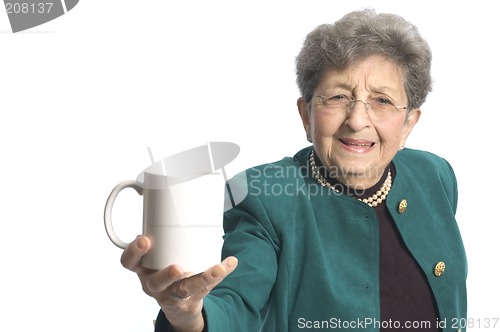 Image of woman with coffee tea