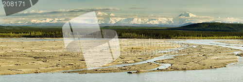 Image of Sunny evening Alaskan panorama