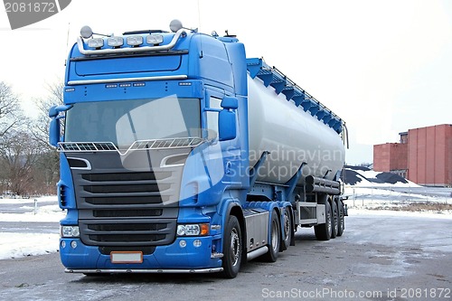 Image of Blue Tanker Truck