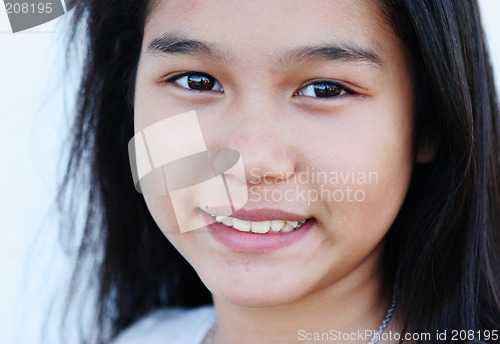 Image of Portrait of a pretty girl from Thailand