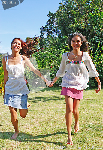 Image of Girls running