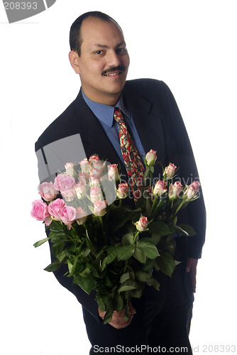 Image of man with rose