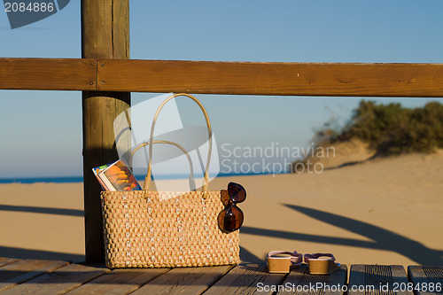Image of Handbag on the beach