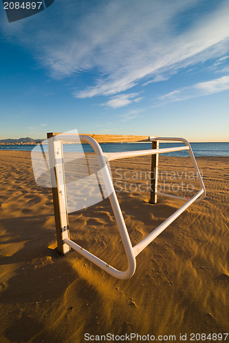 Image of Beach football goal