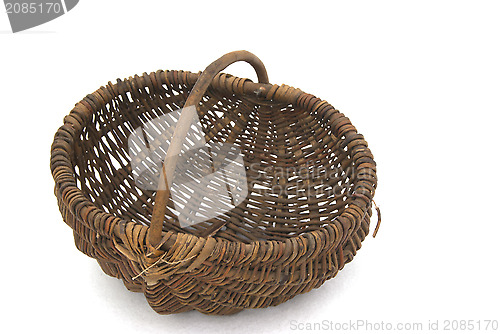 Image of Wicker basket on white