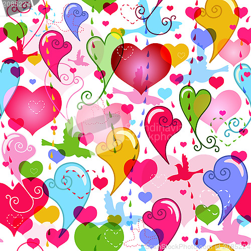 Image of Seamless valentine vivid pattern