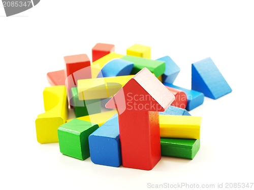 Image of Multy colored wood bricks