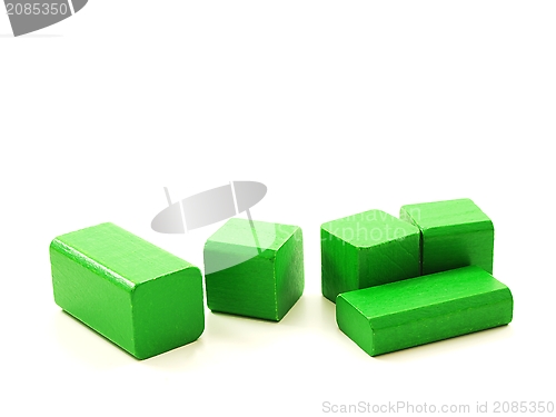 Image of Green wood bricks