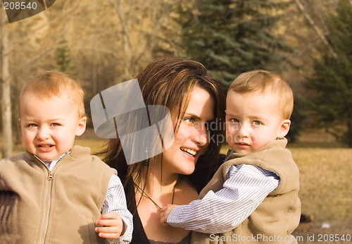 Image of Mother and twins