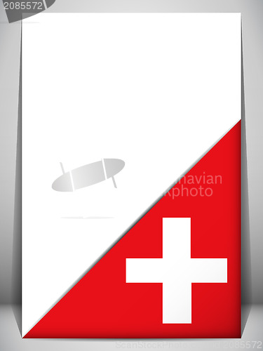 Image of Switzerland Country Flag Turning Page