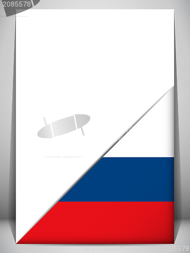 Image of Russia Country Flag Turning Page