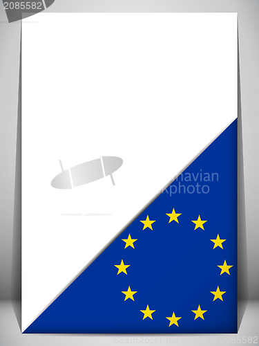 Image of Europe Country Flag Turning Page
