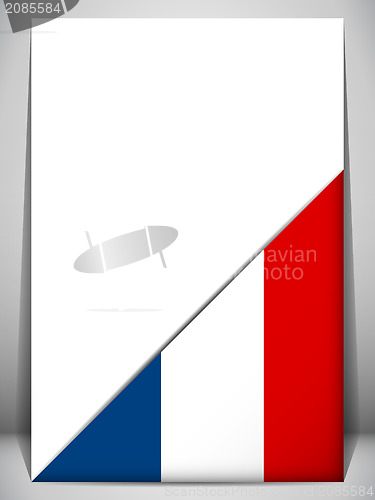 Image of France Country Flag Turning Page