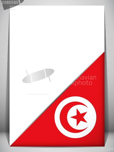 Image of Tunisia Country Flag Turning Page