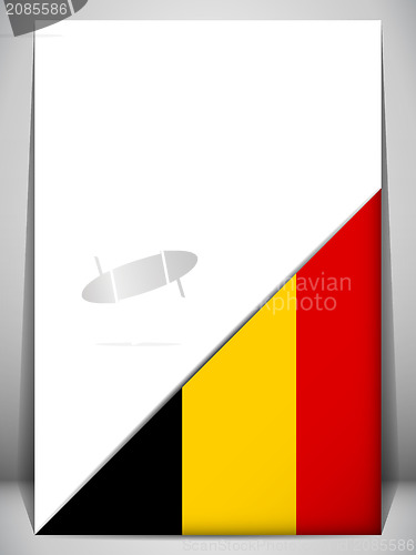 Image of Belgium Country Flag Turning Page